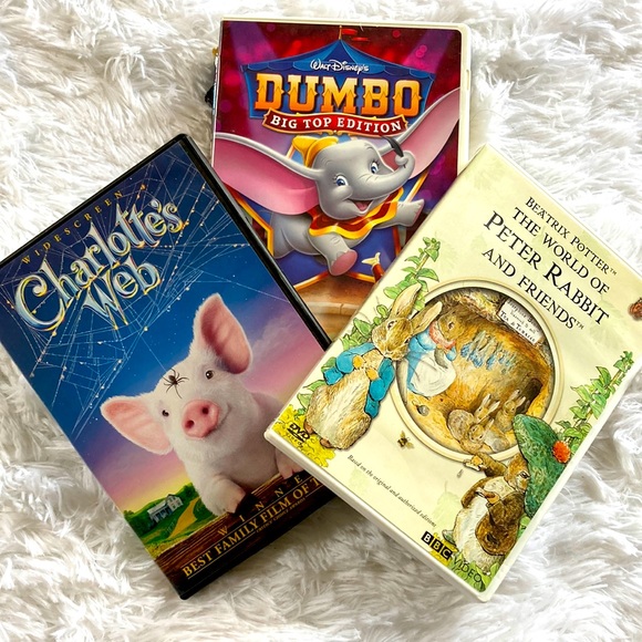 Charlottes Web Peter Rabbit Dumbo dvd bundle - Picture 1 of 3
